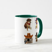 Cowboy Dog Meme Set Funny Doge With Gun Mug マグカップ (正面右)