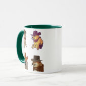 Cowboy Dog Meme Set Funny Doge With Gun Mug マグカップ (正面左)