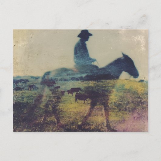 Cowboy Double Exposure ポストカード (正面)