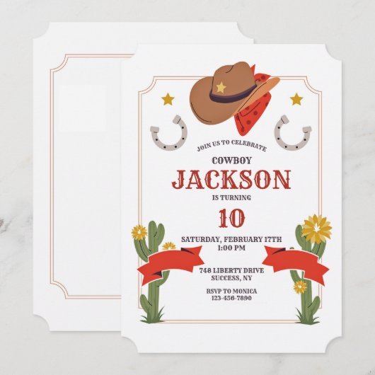 Cowboy Elements 招待状 (正面/裏面)