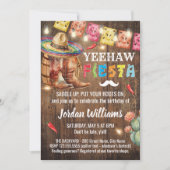 Cowboy Fiesta Birthday Western Country  招待状 (正面)