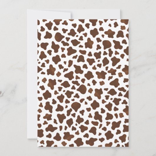 Cowboy First Rodeo 1st Birthday 招待状 (裏面)