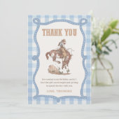Cowboy First Rodeo Birthday Thank You Card (スタンド正面)