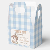 Cowboy First Rodeo Blue Gingham Favor Box フェイバーボックス (オープン)