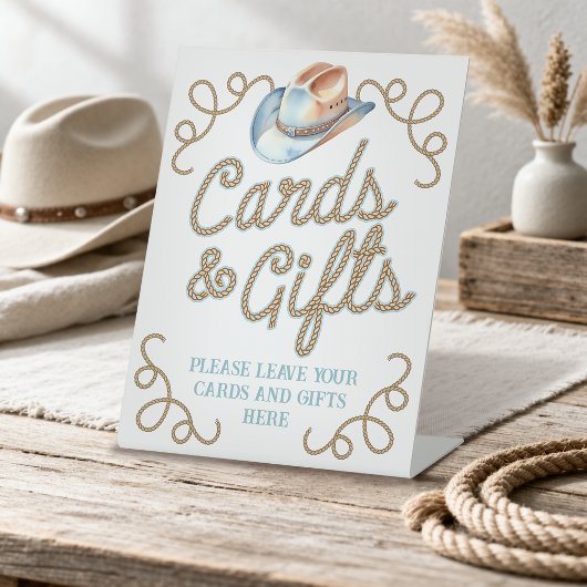 Cowboy First Rodeo Cards and Gifts 台座サイン