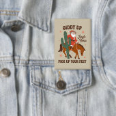 Cowboy Giddy Up Jingle Horse Pick Up Your Feet 缶バッジ (インサイチュ)