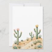 Cowboy Girl in Desert 3rd Birthdayパーティー 招待状 (裏面)