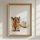 Cowboy Hat and Boots Poster Kids Room Decor ポスター