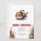 Cowboy hat Christmas greeting card editable シーズンカード (正面)