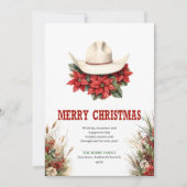 Cowboy hat Christmas greeting card printable シーズンカード (正面)