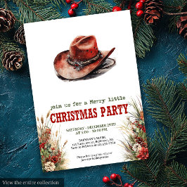 Cowboy Hat Christmas Party Digital Invite 招待状