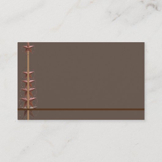 Cowboy Hat、Rope a付き南西モチーフ 名刺 (裏面)