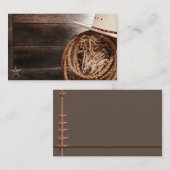 Cowboy Hat、Rope a付き南西モチーフ 名刺 (正面/裏面)