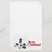 Cowboy Hatsとクリスマス雪だるま 便箋 (正面/裏面)