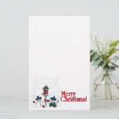 Cowboy Hatsとクリスマス雪だるま 便箋 (スタンド正面)