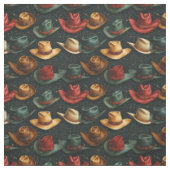 Cowboy Hats on Dark Background ファブリック (見本)