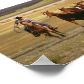 Cowboy Herding at the Ranch ポスター (角)