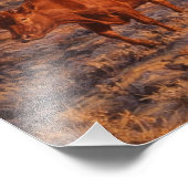 Cowboy Herding Cows at Sunset フォトプリント (角)