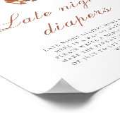 Cowboy - Late night diapers game ポスター (角)