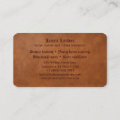Cowboy Leather Rustic Horse Trainer Business Card 名刺 (裏面)