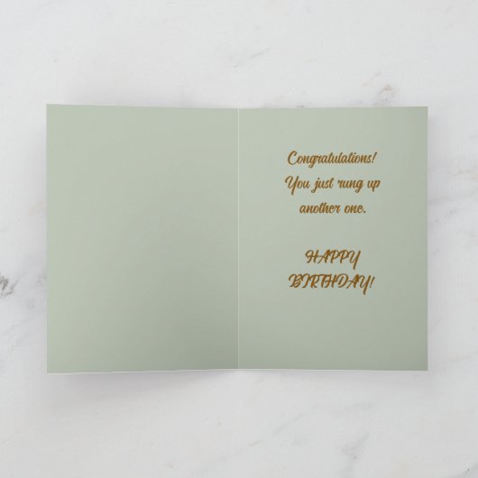 Cowboy man roping stirring up dust out west カード (内部)