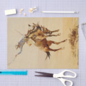Cowboy on a Bucking Horse #2 by Edward Borein 薄葉紙 (クラフト)