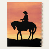 Cowboy on Horseback at Sunset プランナー手帳 (裏面)