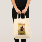 Cowboy on Rado Vintage Travel Poster トートバッグ (正面(商品))