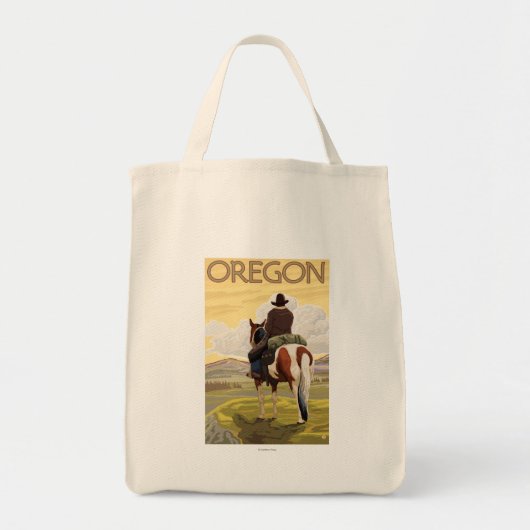 Cowboy on Rado Vintage Travel Poster トートバッグ (正面)