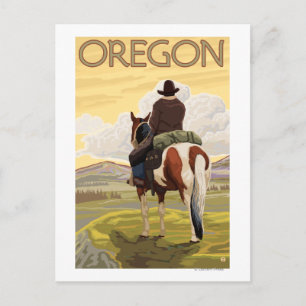 Cowboy on Rado Vintage Travel Poster ポストカード