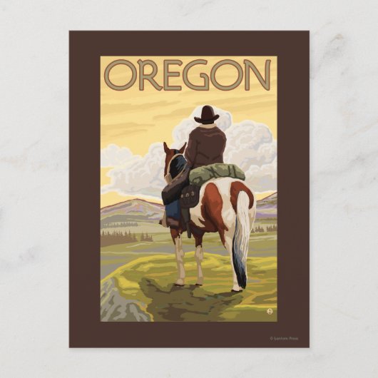 Cowboy on Rado Vintage Travel Poster ポストカード (正面)