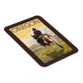 Cowboy on Rado Vintage Travel Poster マグネット (右側)