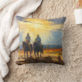 Cowboy Pillow Western Cushion Wild West Pillow クッション (ブランケット)