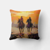 Cowboy Pillow Western Cushion Wild West Pillow クッション (裏面)