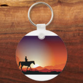 Cowboy Riding A Horse Keychain キーホルダー (正面)