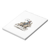 Cowboy Riding Easter Bunny Western Howdy Easter Fu ノートパッド (回転)