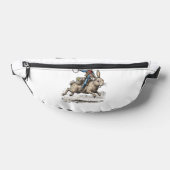 Cowboy Riding Easter Bunny Western Howdy Easter Fu ファニーパック (レイダウン)