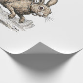 Cowboy Riding Easter Bunny Western Howdy Easter Fu ラッピングペーパー (角)