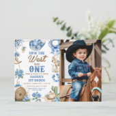 Cowboy Rodeo 1st Birthday How The West Was One Inv 招待状 (スタンド正面)