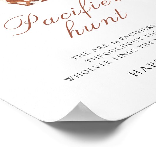 Cowboy rodeo - pacifier hunt baby shower game ポスター (角)