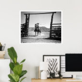 Cowboy roping ポスター (ホームオフィス)