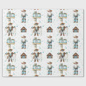 Cowboy Santa  ラッピングペーパー (フラット)