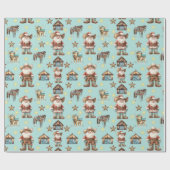 Cowboy Santa  ラッピングペーパー (フラット)