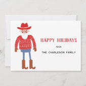 Cowboy Santa Claus Christmas シーズンカード (正面)