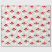 Cowboy Santa Claus Christmas ラッピングペーパー (フラット)