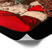 Cowboy Santa Claus Merry Christmas Western Country ポスター (角)