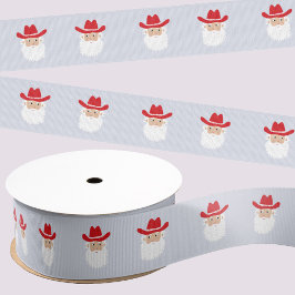 Cowboy Santa Claus Western Christmas グログランリボン