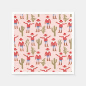 Cowboy Santa Claus Western Christmas スタンダードカクテルナプキン (正面)