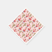 Cowboy Santa Claus Western Christmas スタンダードカクテルナプキン (角)