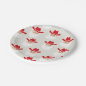 Cowboy Santa Claus Western Christmas ペーパープレート (アングル)